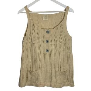 Matilda Jane Field Trip The Vest Knit Crochet Sweater Top W-081 Sz L